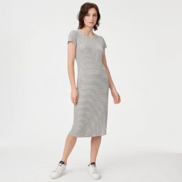 Club Monaco | Jaquetta Striped Cap Sleeve Dress | Extra Small - Picture 1 of 5